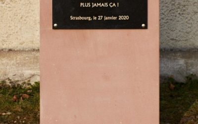 Inauguration d’une stèle commémorative en hommage aux victimes du génocide des Tutsi à Strasbourg, ce 27 janvier 2020